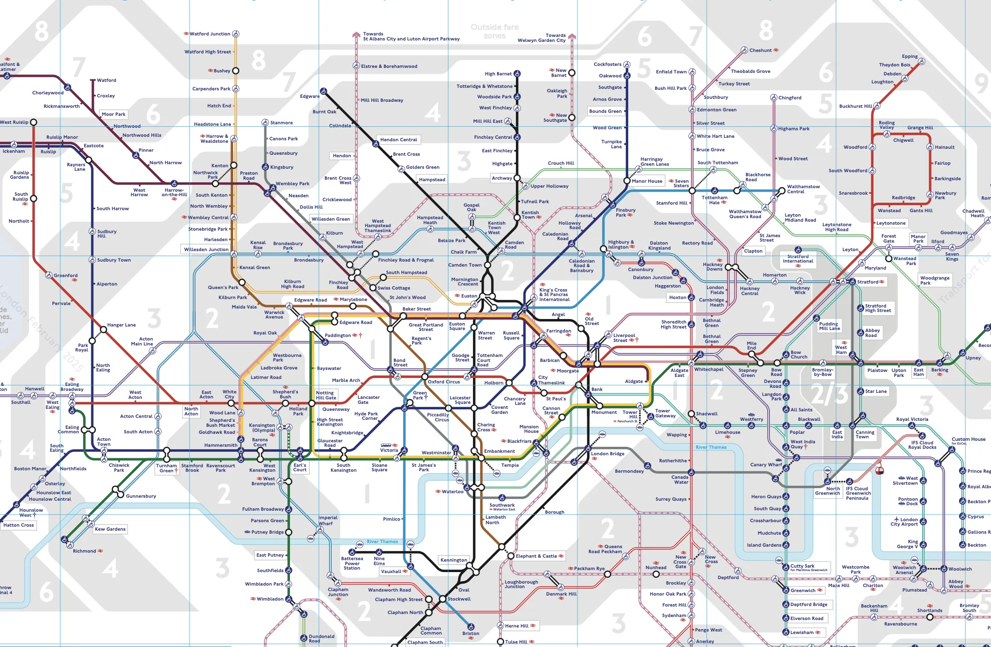 Mapa del metro de Londres