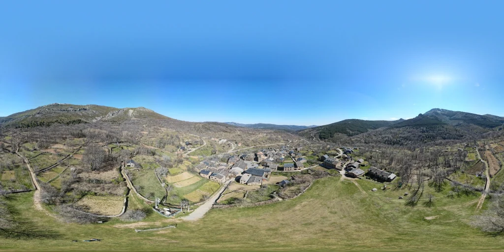 Vista aérea de Valverde de los Arroyos, uno de los pueblos más bonitos de Guadalajara
