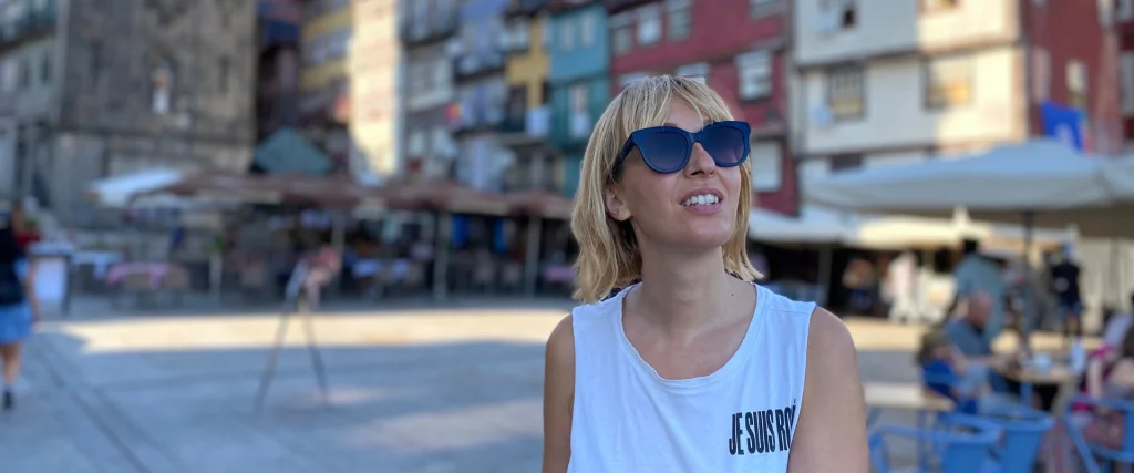 Paseando en el barrio de Ribeira de Oporto