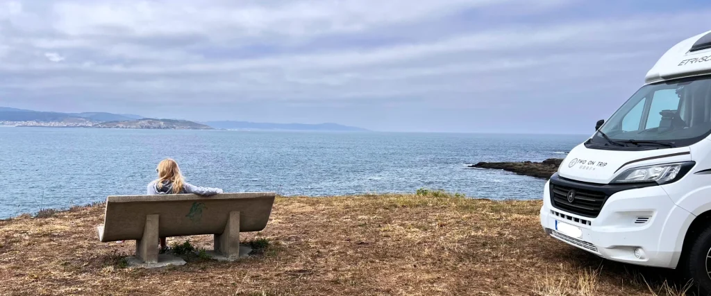 Balcón al Atlántico con autocaravana en Corme-Porto, Galicia en autocaravana