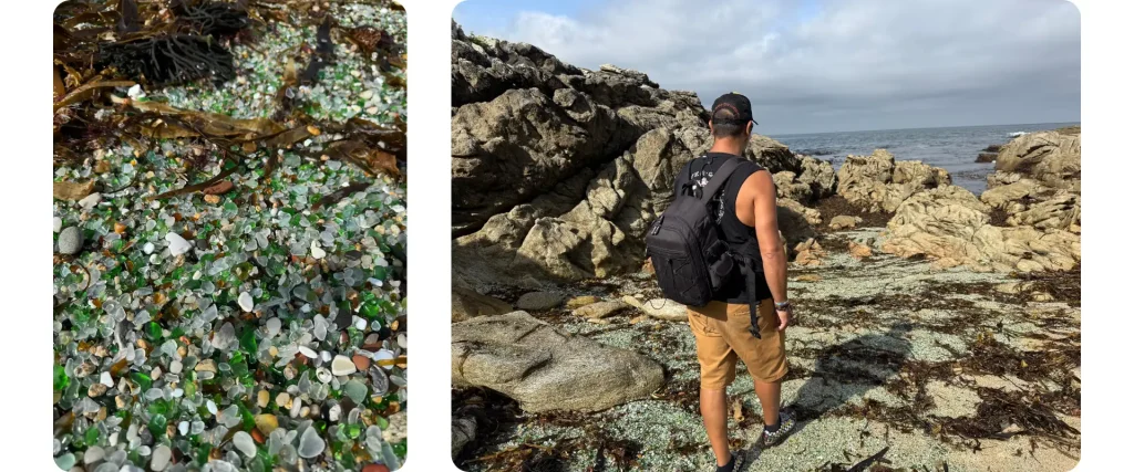 Cristales de colores en la playa de Laxe