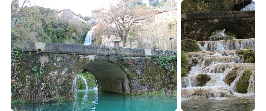 Cascadas mágicas y puentes de piedra en Orbaneja del Castillo