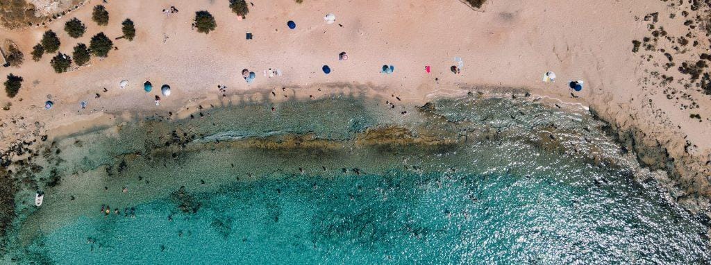 Vista aérea de la costa de Creta
