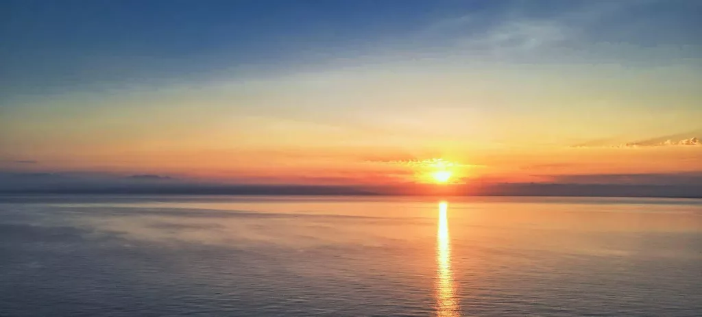 Atardecer en la costa de Creta