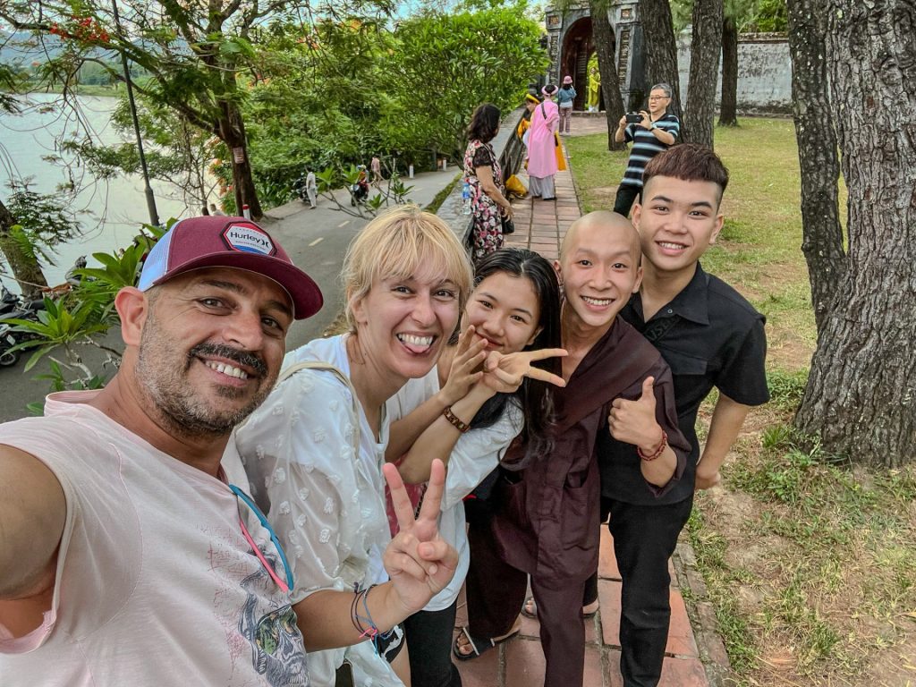 Vista del interior imperial de Hué, Vietnam